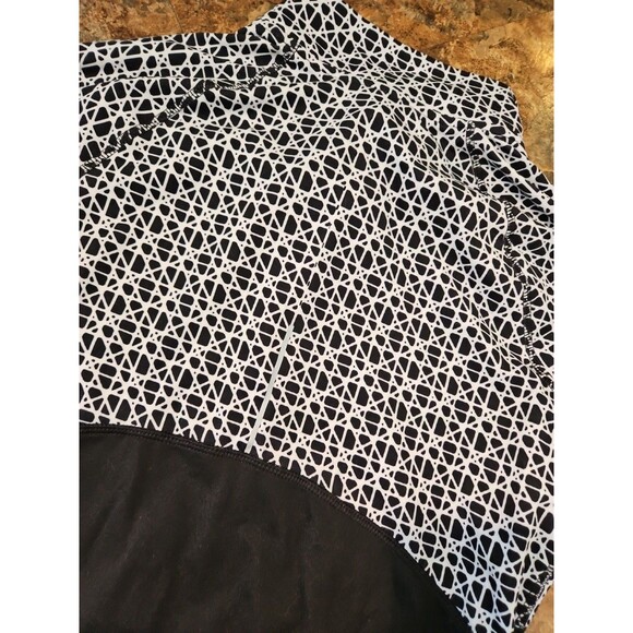 Champion C9 Quarter Zip Geometric Print with Black Panels Size M thumbholes (A84 - Picture 8 of 10